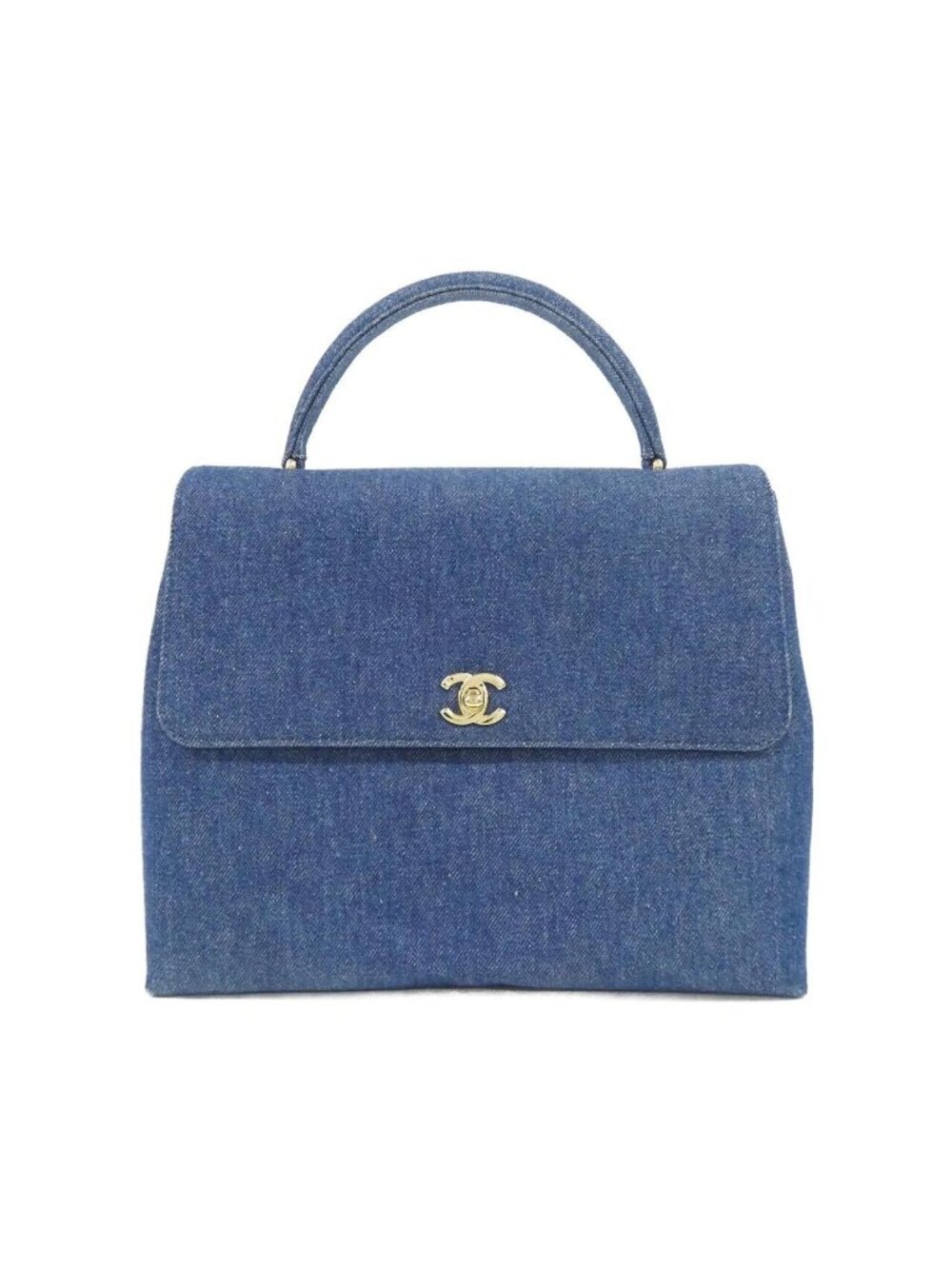 Chanel Vintage Bag Handbag Blue